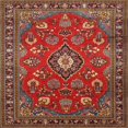 thumbnail image 1 of Ahgly Company Indoor Square Traditional Dark Almond Brown Persian Area Rugs, 10' Square, 1 of 6