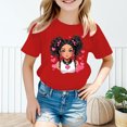 thumbnail image 2 of FhsagQ The 7th Of July Fille Enfant Mignonne Graphique Col Rond Manches Courtes Tee Été Décontracté T-Shirt Tout-Petit Fille Printemps The 7th Of July T-Shirts 4T Ensembles Rouge 11-12 Ans, 2 of 5