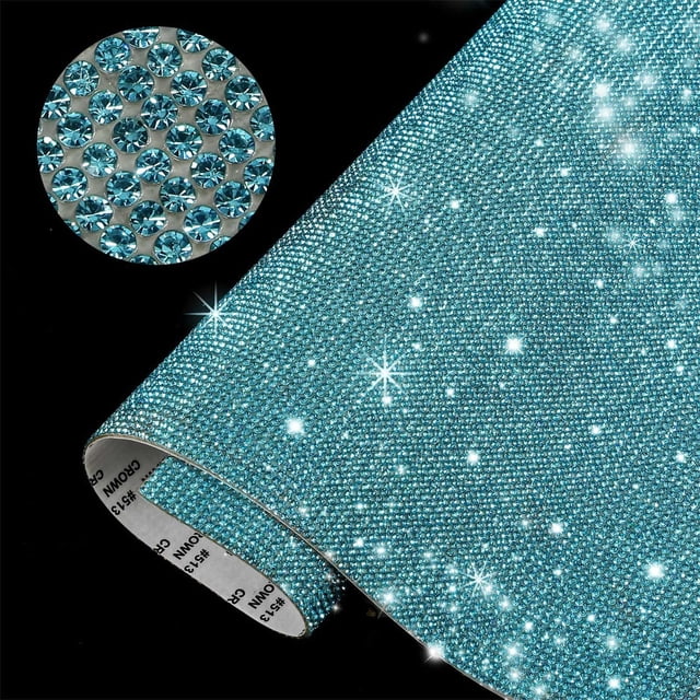 RKSTN window privacy film Crystal Ribbon Crystal Rhinestone Diamond Ribbon Self Adhesive Paper DIY Car Decoration Sticker Glitter Rhinestone Crystal Sticker Decoration