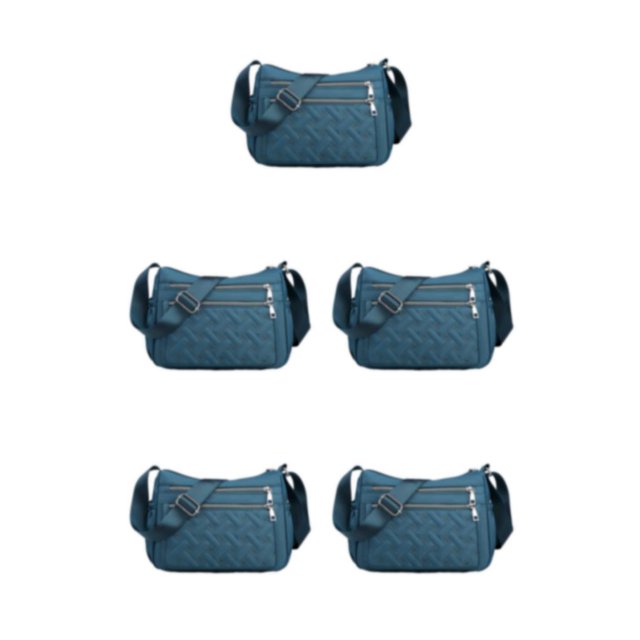 Baohd Polyester Crossbody Bag With Premiun Large Capacity And Multiple Occations Messenger Bag Gift blue 5Set