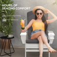 thumbnail image 4 of Outsunny Outdoor Adirondack Chair Cushion with Back Ties, Grey, 4 of 10