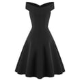 thumbnail image 3 of EGNMCR Robes de Soirée pour Femmes, Robes Formelles pour Femmes, Robes de Cocktail pour Femmes Robe Sans Manches à Col Rond Robe d'Été pour Femmes à Épaules Dénudées Col en V Vintage Unie Robe pour Femmes, 3 of 8
