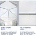 thumbnail image 2 of FDW Tente de Fête Extérieure Robuste 10x30 Pieds, 5 Panneaux Latéraux – Auvent Imperméable pour Mariage, Camping, BBQ, Événements, Plage, Blanc, 2 of 7