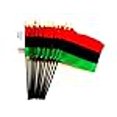 thumbnail image 3 of 12 Afro American Desk Flags 4x6 Inch American Made Miniature Table Flags; 12 Small Mini Flags, 3 of 3
