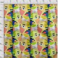 thumbnail image 4 of oneOone Georgette Viscose Medium Yellow Fabric Abstracts Sewing Craft Projects Fabric Prints By Yard 42 Inch Wide, 4 of 5
