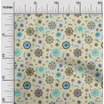 thumbnail image 2 of oneOone Rayon Pale Yellow Fabric Asian Suzani Craft Projects Decor Fabric Printed By The Yard 56 Inch Wide, 2 of 5