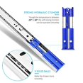 thumbnail image 2 of 10 Pairs of 16 Inch Hardware 3-Section Soft Close Full Extension Ball Bearing Side Mount Drawer Slides,100 LB Capacity Drawer Slide, 2 of 5