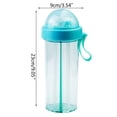 thumbnail image 3 of Back to School! mtvxesu Water Cup with Handle, 600ml Bottle Plastic Cup Transparent Matte Portable Not Easy To Break Water Cup Outdoor Sports Travel Water Bottle Portable Leak-proof, 3 of 3
