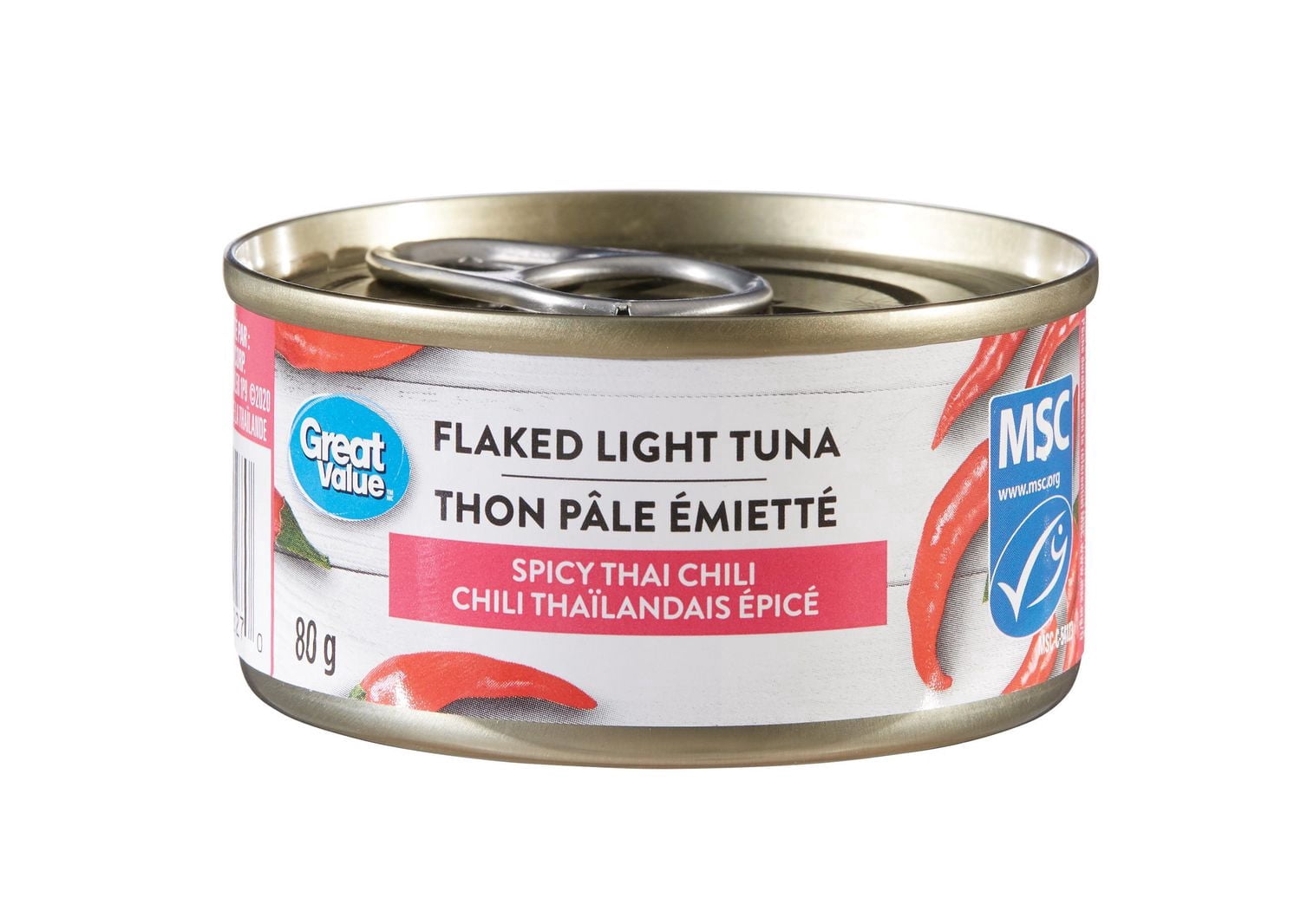 Great Value Flaked Light Tuna, Spicy Thai Chili