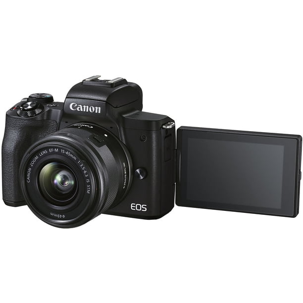 Canon EOS M50 本体&レンズ バッテリー2個・レンズガード付き Canon EOS M50 Mark II Mirrorless Digital Camera with 15-45mm Lens