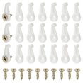 thumbnail image 1 of Uxcell Glass Retainer Clips 100Pcs Cabinet Glass Clips Mirror Holder Clips with Screws for Fixing Mirror Doors White, 1 of 5