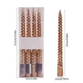 thumbnail image 3 of Fiudx 4-Piece Set of Long Pole Threaded Wax Candles for Romantic Wedding & Restaurant Plating Decor | 25Cm Dripless Taper Candles In Assorted Colors, 3 of 6
