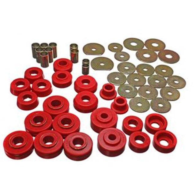 Energy Suspension E12-34138R Body Mount Bushings - Red