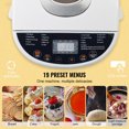 thumbnail image 2 of KFFKFF Bread Crafting Device, Multifunctional 19-Settings 2LB Dough Mechanism, Ceramic Coated Pan Auto Bread Creator with Gluten-Free Option, , 3 Bread Dimensions, 3 Crust Shades, White, 2 of 9