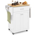 thumbnail image 1 of Gymax Kitchen Island on Wheels Rolling Kitchen Cart w/ Drawer & Storage Cabinet Spice Rack, 1 of 10