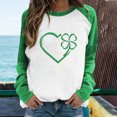 thumbnail image 4 of QIPOPIQ T-Shirts à Manches Longues à Col Rond pour Femmes T-Shirts de la Saint-Patrick Manches T-Shirt Imprimé Shamrock T-Shirt Vert Chanceux T-Shirt à Col Rond T-Shirts de la Saint-Patrick Hauts Longs Amples Offres de Chemises de Vacances, 4 of 5