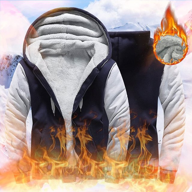 Qertyioot Hauts pour Hommes Mode Veste Décontractée Extérieur Manches Longues Manteau Chaud