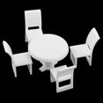 thumbnail image 2 of segolike Plastic Miniature Model Round Table&Chair Set 1/75 Layout Toys 1.6x1.6x1.1cm 1:75 Round Dining Table, 2 of 9