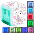 thumbnail image 3 of LED Night-Glow Unicorn Digital Alarm Clock - A Fun and Colorful Wake-Up Clock for Kids and Adults., 3 of 4