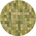 thumbnail image 1 of Ahgly Company Tapis d'Intérieur Ronds de Style Transitionnel Lavables à la Machine, Jaune Foncé Vert, 6 Pieds Rond, 1 of 7