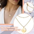 thumbnail image 2 of SIfdSeng Women's Fashion Heart Letter Necklace 26 Letters Circular Double Layer Neck Chain, 2 of 5