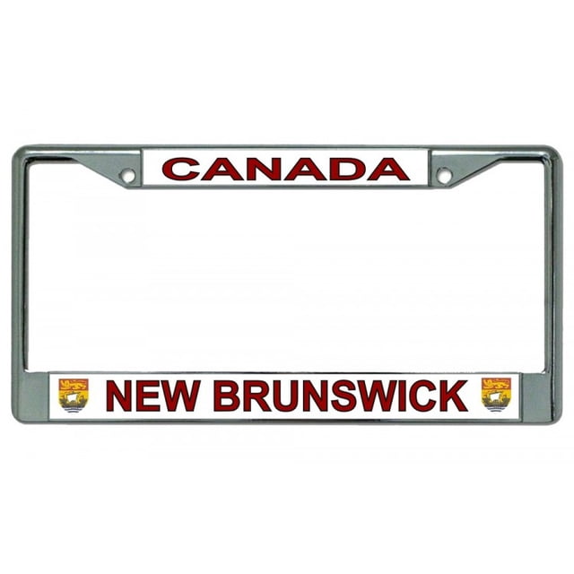Cadre de Plaque d'Immatriculation Chrome du Nouveau-Nouveau-Brunswick pour Canada