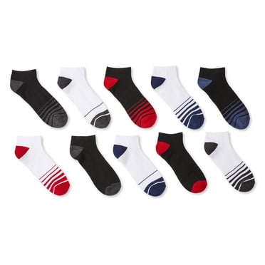 Athletic Works Men's Low-Cut Socks 10-Pack