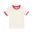 thumbnail image 4 of Nwiuh T-Shirts Basiques Unis pour Filles 1-15 Ans T-Shirts d'Été à Col Rond à Manches Courtes pour Enfants (Rouge, 2-3 Ans), 4 of 5