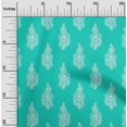 thumbnail image 2 of oneOone Rayon Turquoise Blue Fabric Block Fabric For Sewing Printed Craft Fabric By The Yard 56 Inch Wide-7Q, 2 of 5