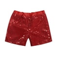 thumbnail image 1 of YOUSNH Tout-Petits Enfants Bébés Filles Garçons Paillettes Scintillantes Taille Élastique Shorts Pantalons d'Anniversaire Shorts de Fête Shorts de Carnaval Shorts pour Enfants Rouge 2-3 Ans, 1 of 7