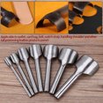 thumbnail image 4 of HURRISE 7pcs /set DIY Leather Carft Half -Round Punch Belt End Cutter For Home Leather Sewing(10-40mm),Leather Craft, Semicircle Punch, 4 of 11
