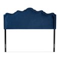 thumbnail image 2 of Baxton Studio Tête de Lit Contemporaine en Velours Queen Bleu Royal, 2 of 6