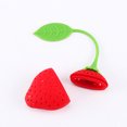 thumbnail image 2 of Tea Strainer, Silicone Creative Strawberry Shape Tea Infuser, Tea Leaf Strainer Straberry Pattern Kitchen Accessories For Home Tea Maker Loose Leaf Tea, 2 of 8
