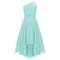 thumbnail image 3 of Manyakai Robe à une Épaule pour Filles, Ourlet Haut-Bas, Robe de Princesse à Volants, Taille Haute, Robe de Danse de Soirée Vert Menthe 10, 3 of 7