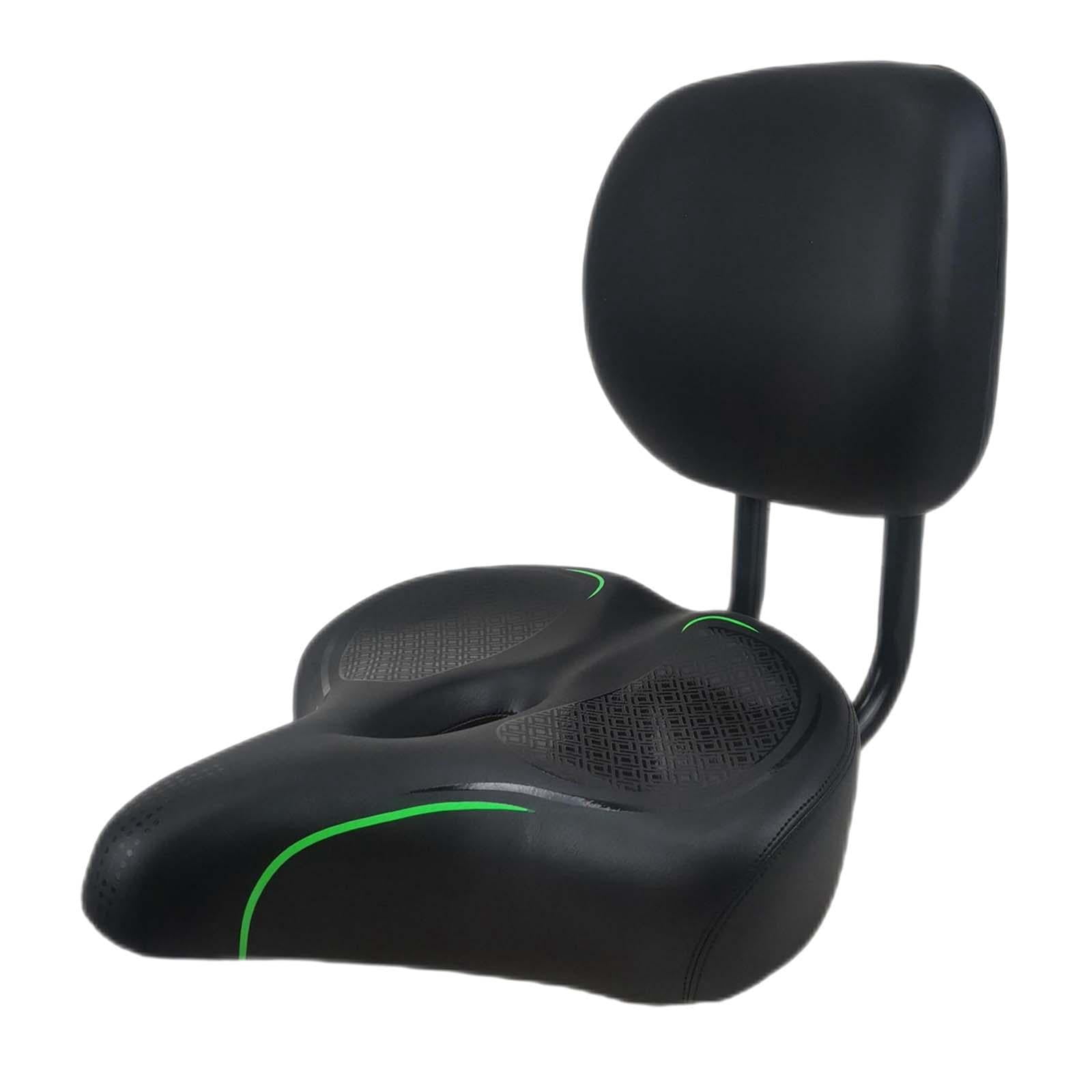 Bike Seat with Backrest Wide Seats Exercise Bike Seat Cushion Saddle Green