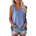 thumbnail image 1 of Birdeem Womens Printed Sleeveless Casual V-Neck Tank Top, 1 of 10