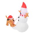 thumbnail image 4 of 3.6ft Inflatable Christmas Snowman with Dog, White LED Lights IP44 Water Resistant Inflatable Snowman Bite Dog Christmas Inflatables Outdoor Decorations for Garden Yard Decorations, 4 of 7