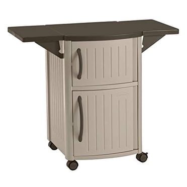 Suncast Station de Préparation de Grillades Extérieure - Station de Préparation de Table de Rangement Portable pour Divertissement BBQ Extérieur - Ranger l'Accessoire de Grillade