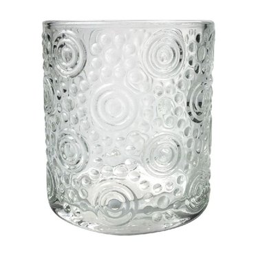 Bougeoir En Verre Rond (Cercles) - Ensemble De 4