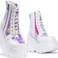thumbnail image 1 of Fashion Thick Soled Large Size Short Boots Women Autumn Platform Leather Boots, 1 of 3