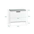 thumbnail image 2 of SoBuy FSR151-K-W Hallway Shoe Bench Shoe Rack Shoe Cabinet with Seat Cushion, 2 of 5