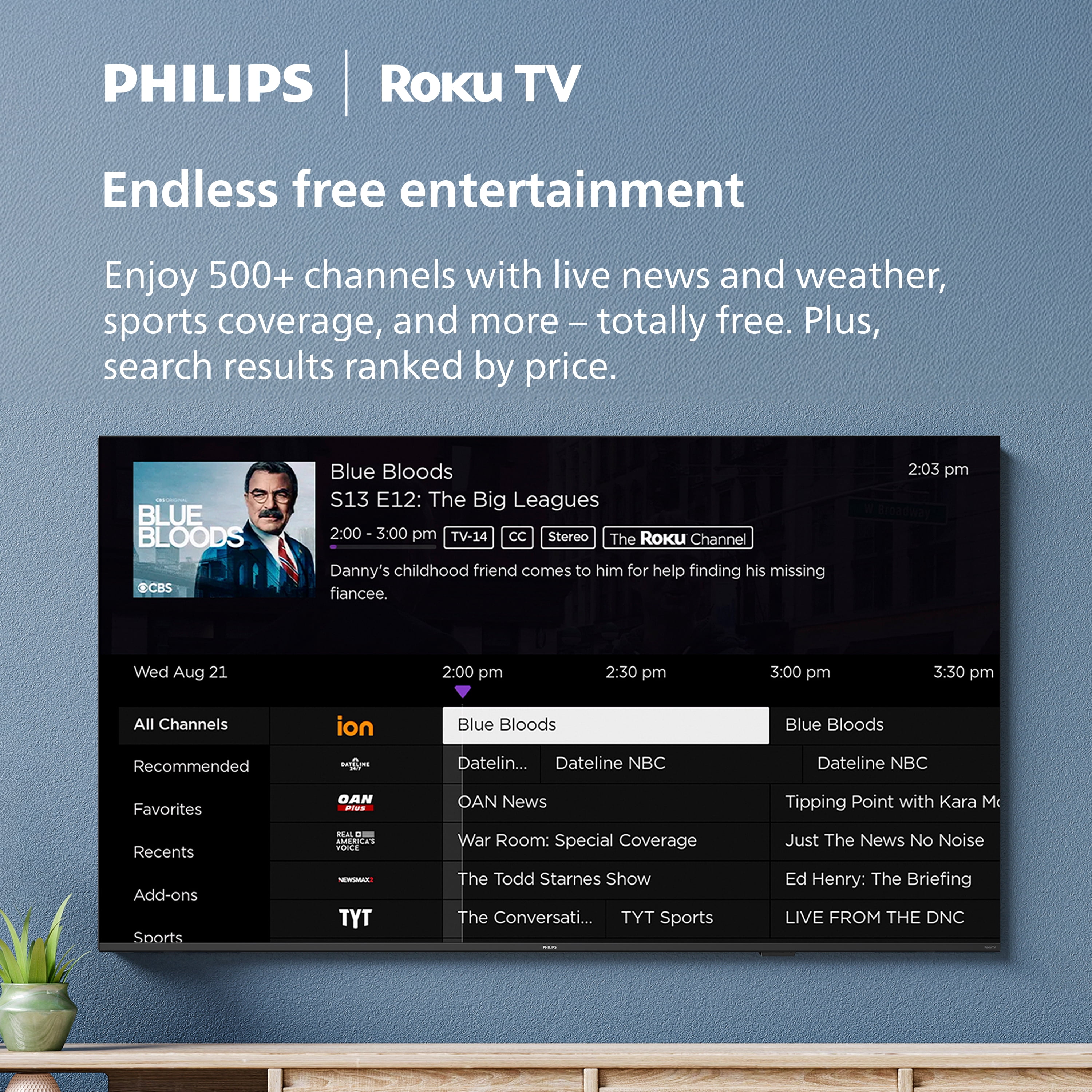Philips 50" 4K UHD QLED, 7676 Series QLED TV, 50PQL7676/F6