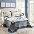 thumbnail image 1 of MODERN HEIRLOOM Charlotte Embroidered Quilted Bedspread - Lightweight Breathable All Seasons Bedding, Full, Blue, 1 of 5