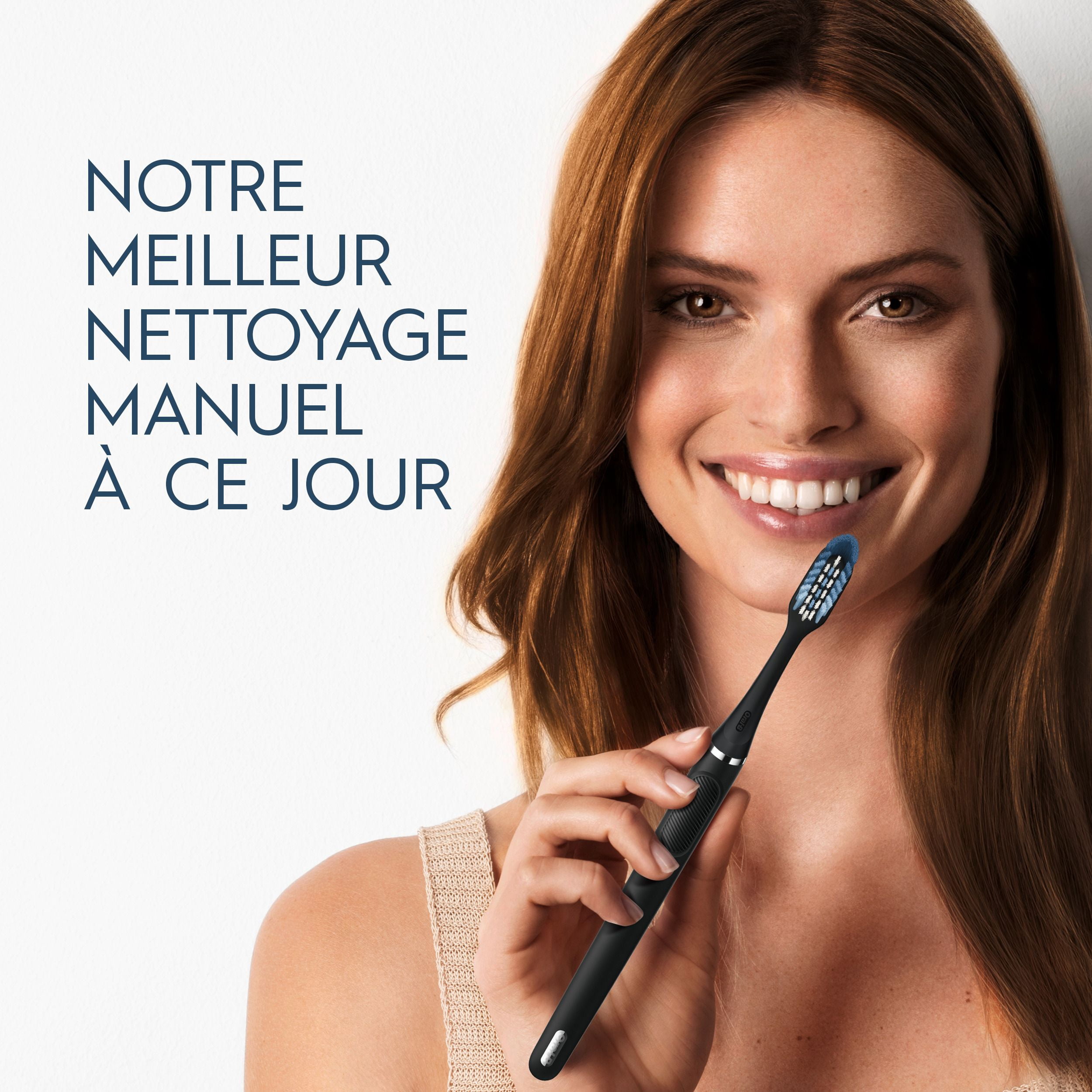 Oral-B Clic Têtes de Brosse de Rechange pour Brosse à Dents Nettoyage Optimal, Noir Lot de 2