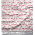 thumbnail image 1 of Soimoi Rayon Fabric Grass & Flamingo Bird Print Fabric by The Yard 56 Inch Wide, 1 of 3