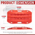 thumbnail image 4 of BUNKER INDUST Bateaux de Traction Tout-Terrain, 2 Pcs Tapis de Récupération Courts pour 4WD Boue, Sable, Rampes à Neige-Outil de Traction Pneu Rouge (Sans Sangle), 4 of 4