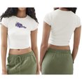 thumbnail image 2 of Gupgi Hauts Courts pour Femmes à Manches Courtes, Col Ras du Cou, Imprimé de Fruits, T-Shirts pour Bébé, T-Shirts pour Adolescentes, Été, Tendance, Coupe Ajustée, 2 of 8