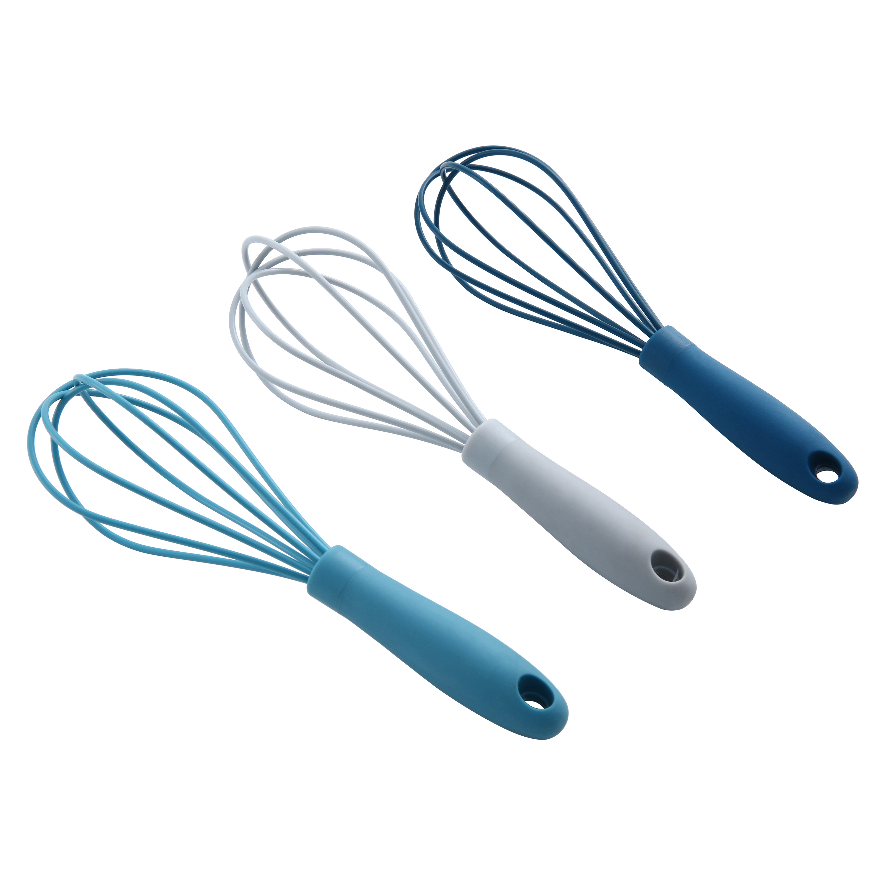 Mainstays Silicone Mini Whisk, Navy, Grey, or Teal, 6.5in