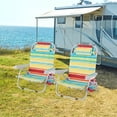 thumbnail image 2 of Goplus 2 Pcs Chaise de Plage Pliante Chaise de Camping Légère en Aluminium avec Sac de Rangement Multicolore, 2 of 10