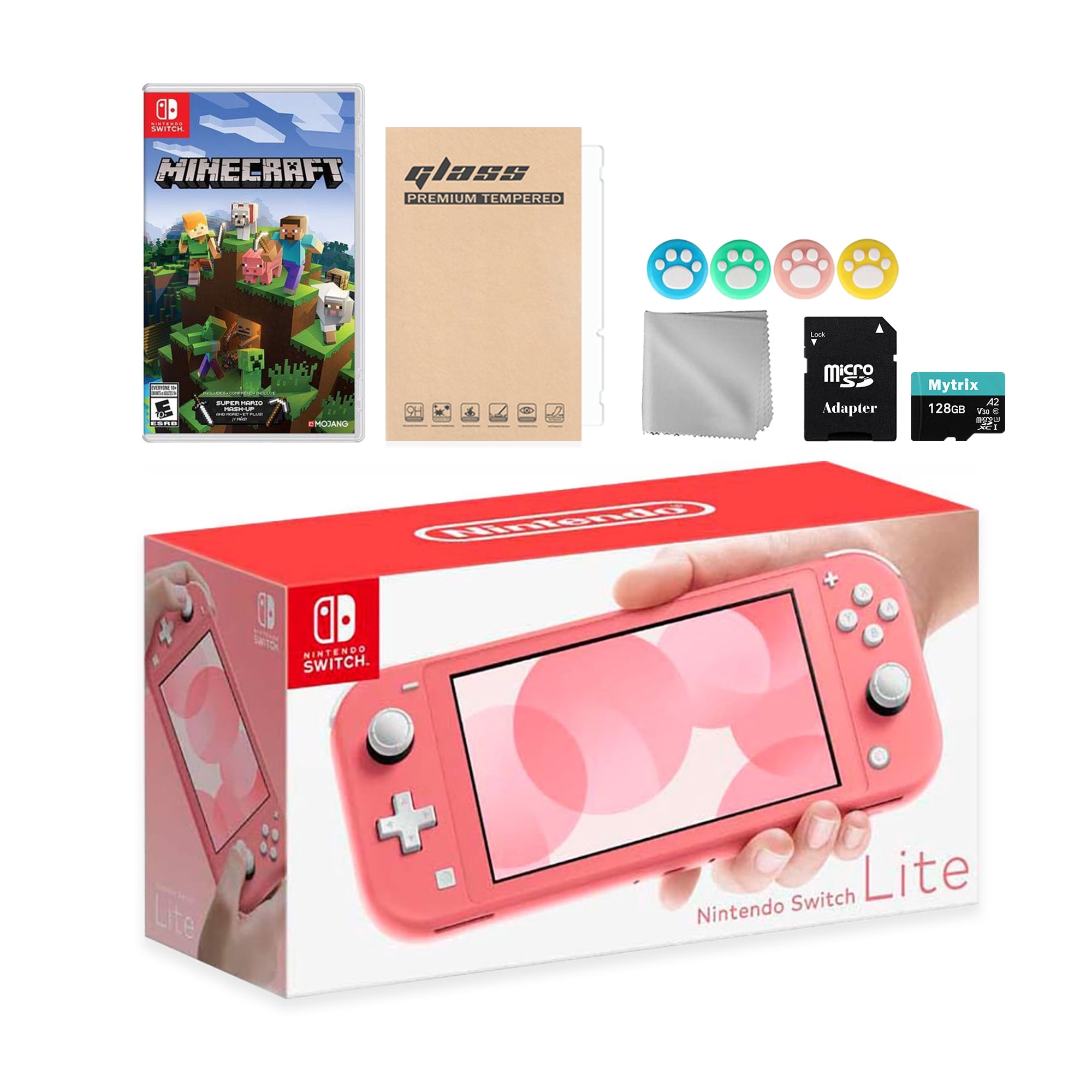Nintendo Switch Lite Coral with Metroid Dread, Mytrix 128GB